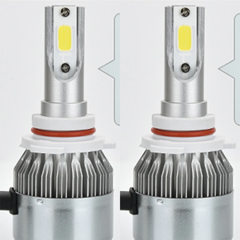 2pz All One C6 Auto Condotto il Faro H1 H3 H7 H11 H4 9005 9006 880 72 Вт/пара 7600LM/пара в Coppia 6000K Ha Lampadine|faro h4|faros h7h1