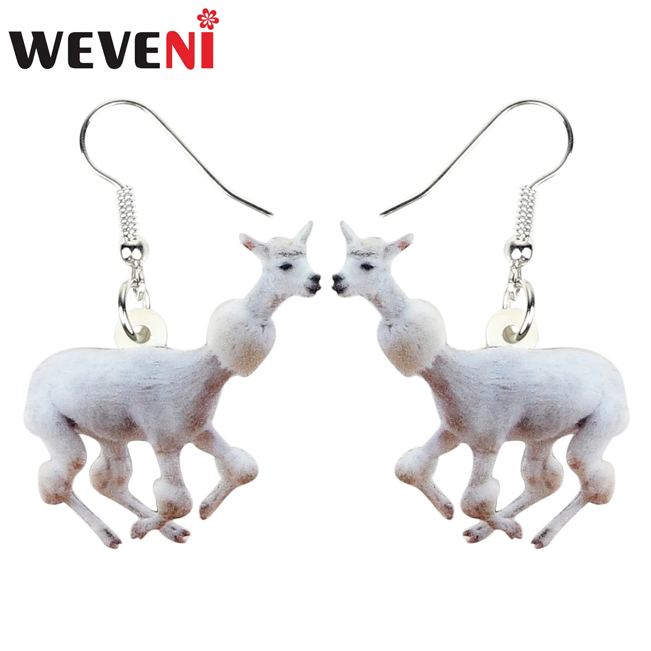 WEVENI акриловые прыгающие серьги ламы Альпака Висячие модные американские