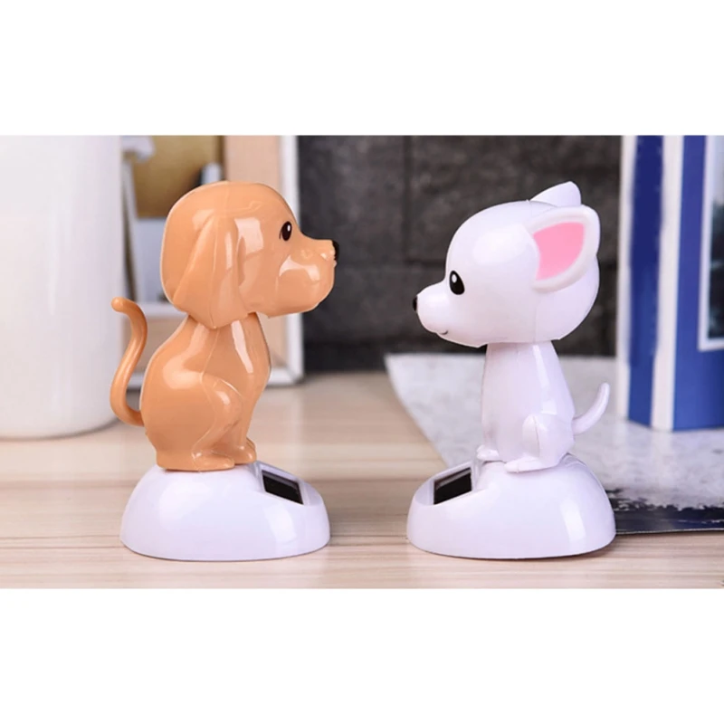 Decoration Car Accessories Solar Car-styling Nodding Puppy Doll Ornaments Cute Dancing Head Shaking Dashboard | Автомобили и