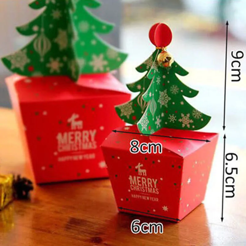 5 шт./10 шт. в наборе рождественская елка колокольчик бумажные подарки конфеты