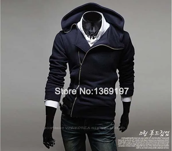 NEW Mens Slim Casual Zipper Tops Hoodie Jacket Coat Costume Cosplay Clothes 3 colors 4 Sizes M~XXL MN896 | Мужская одежда
