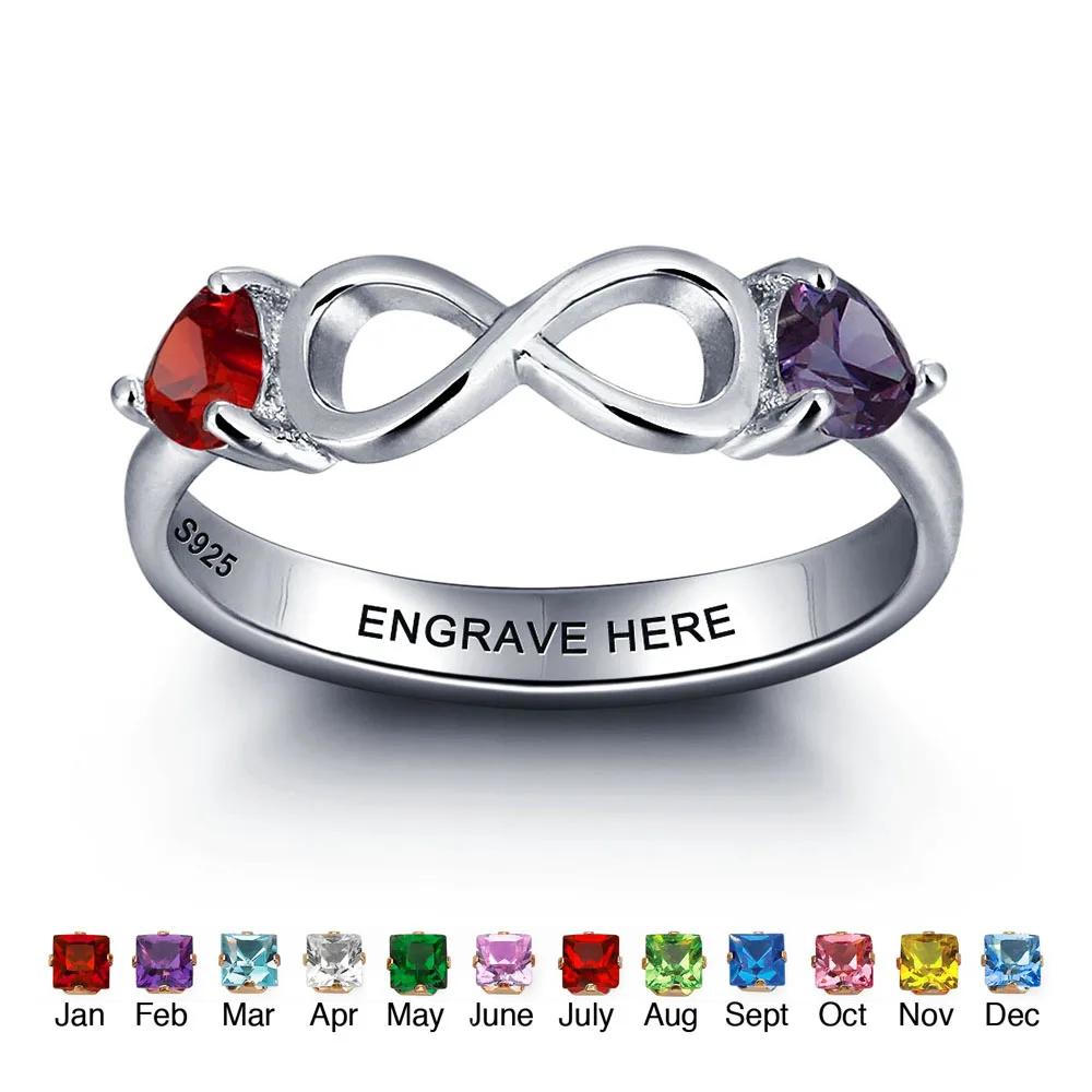 Индивидуальные 925 Стерлинговое серебро камень талисман в форме сердца кольца 8