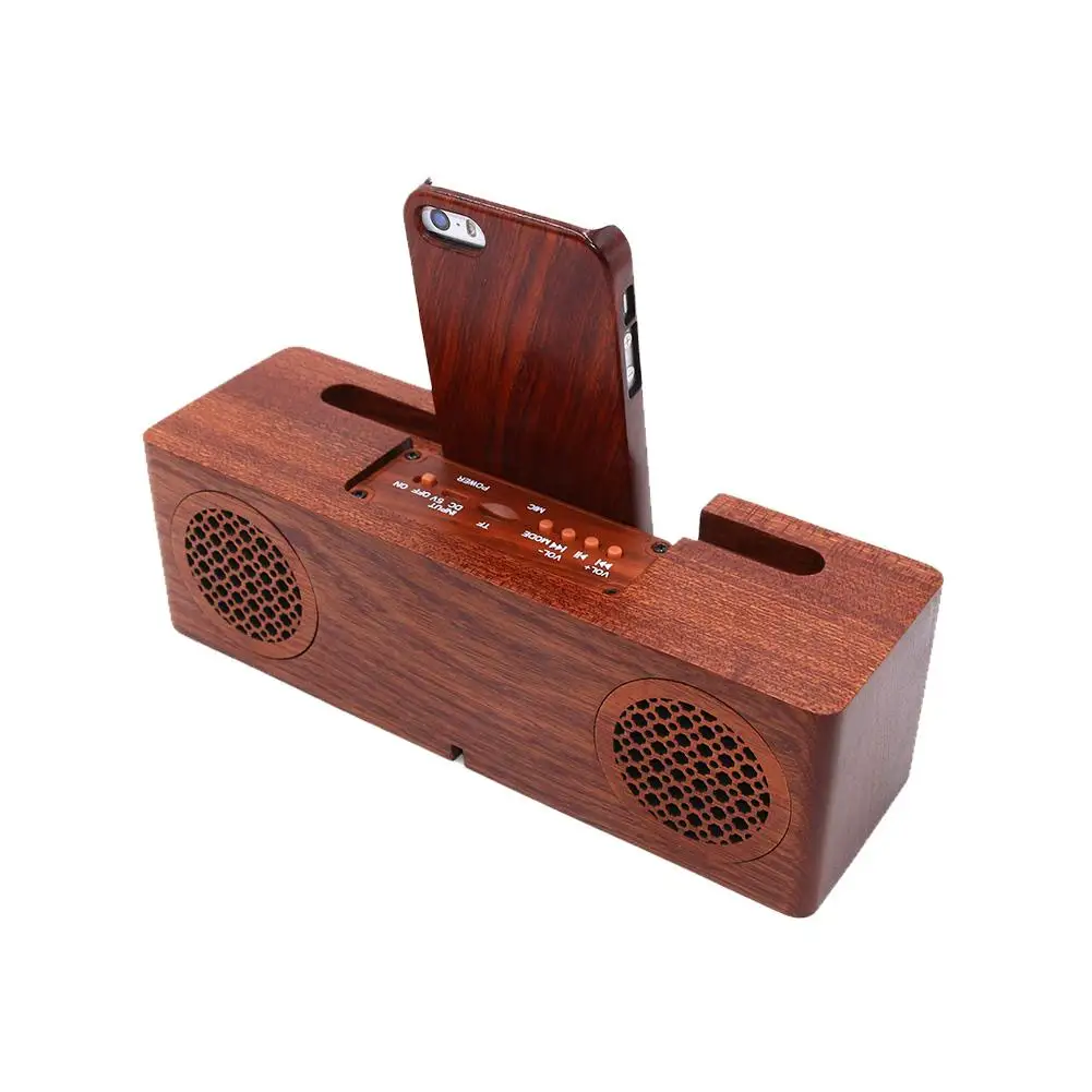 Портативный ретро Bluetooth деревянные колонки мини беспроводные audio мобильного