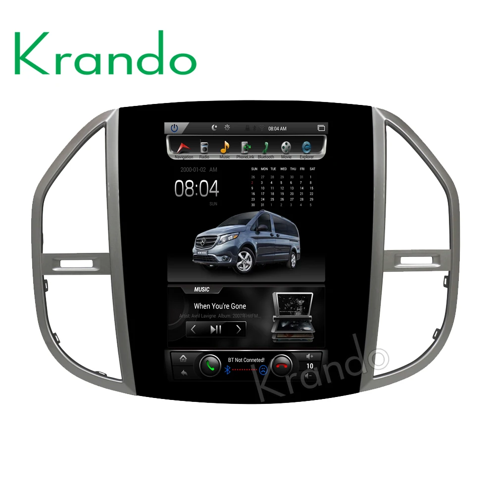 Krando Android 8,1 12," Tesla вертикальный экран автомобильный dvd мультимедийный плеер для mercedes benz Vito- автоматическое радио GPS