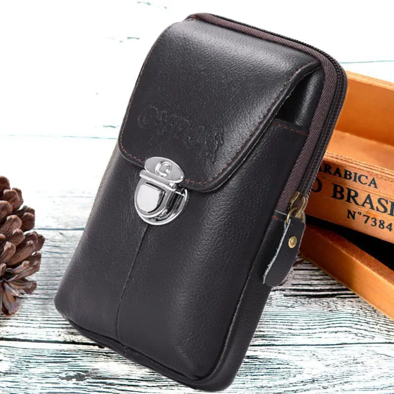 Модный винтажный мужской кошелек из натуральной кожи Простой натуральный