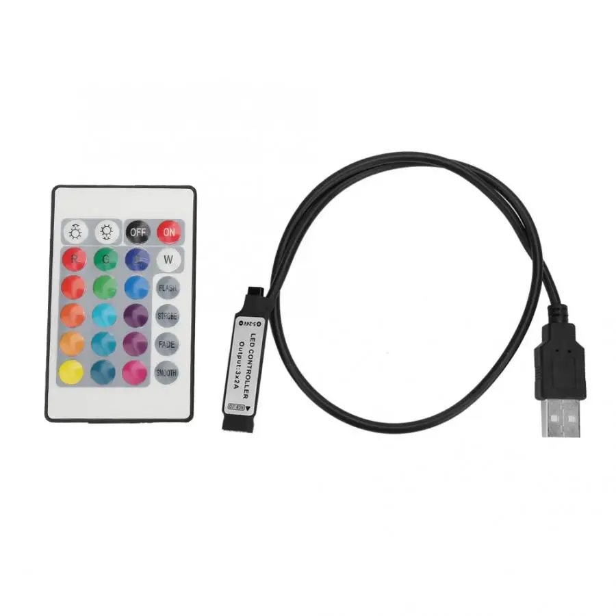 Светодиодная лента RGB с дистанционным управлением 5 24 В клавиши 0 м/1