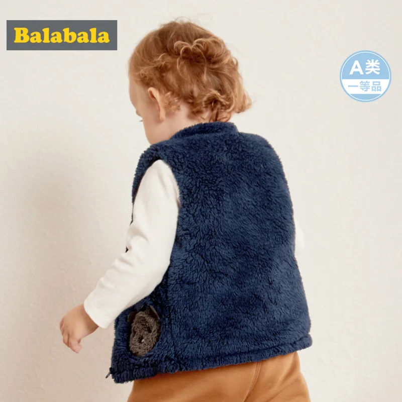 Balabala/жилет из кораллового флиса для малышей 100% хлопок подкладка Бейсбольный