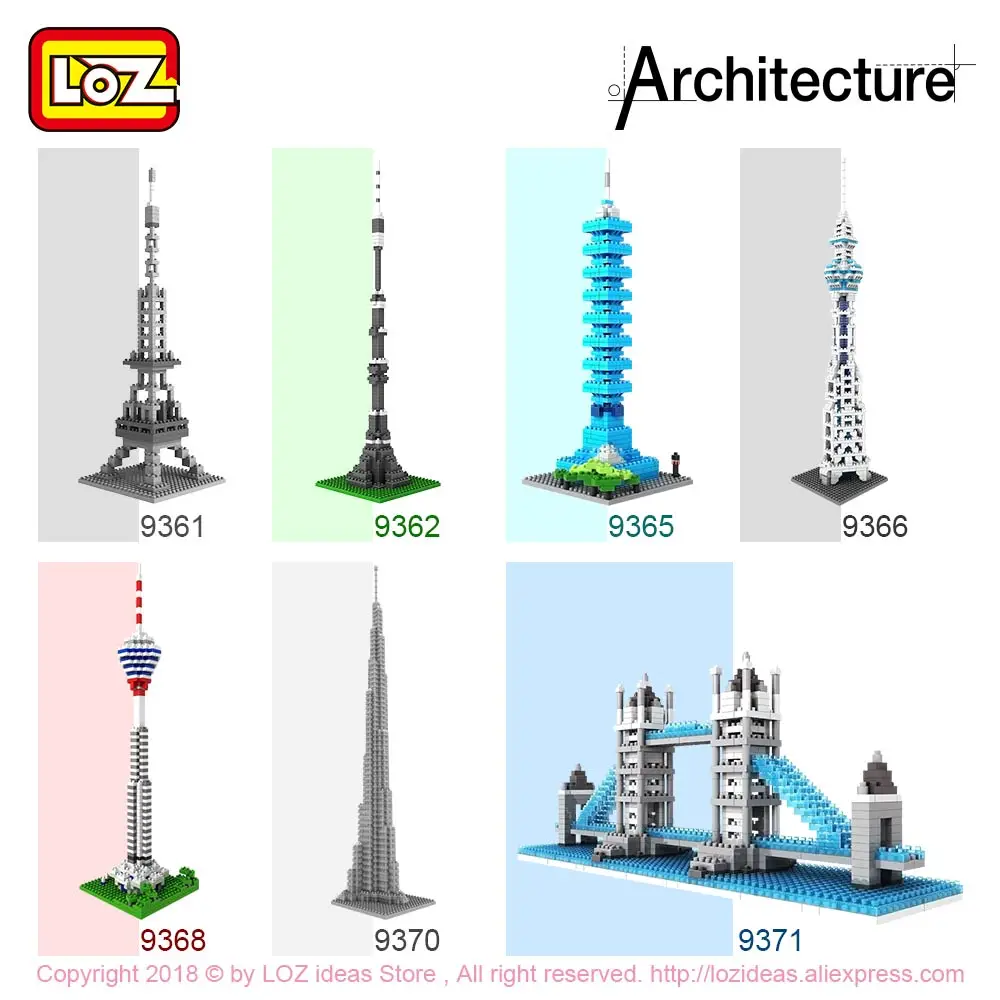 LOZ ideas бриллиантовая блочная башня Лондонский мост река Темза Англия