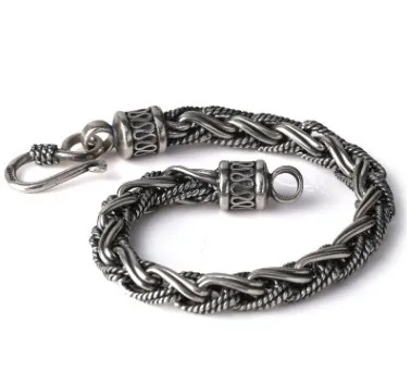 

men bracelet mens bracelets 2021 real 925 sterling silver bracelet 6mm