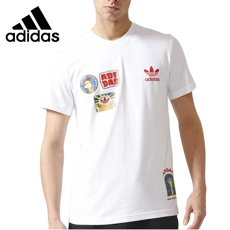 Оригинальный Новинка 2017 adidas Originals FF размещение + мужские футболки с коротким