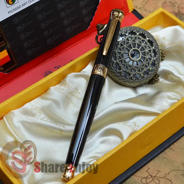 Черно Золотая шариковая ручка PICASSO 903|roller ball pen|ball penroller pen |