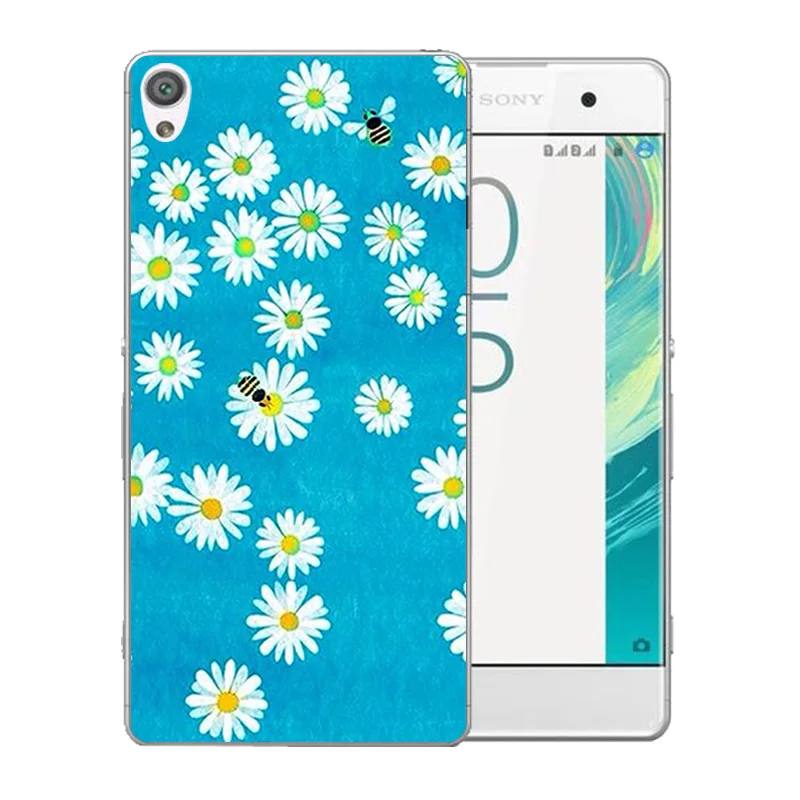 Мягкий силиконовый 5 0 дюйма для Sony Xperia XA F3111 чехол телефона с розовым узором