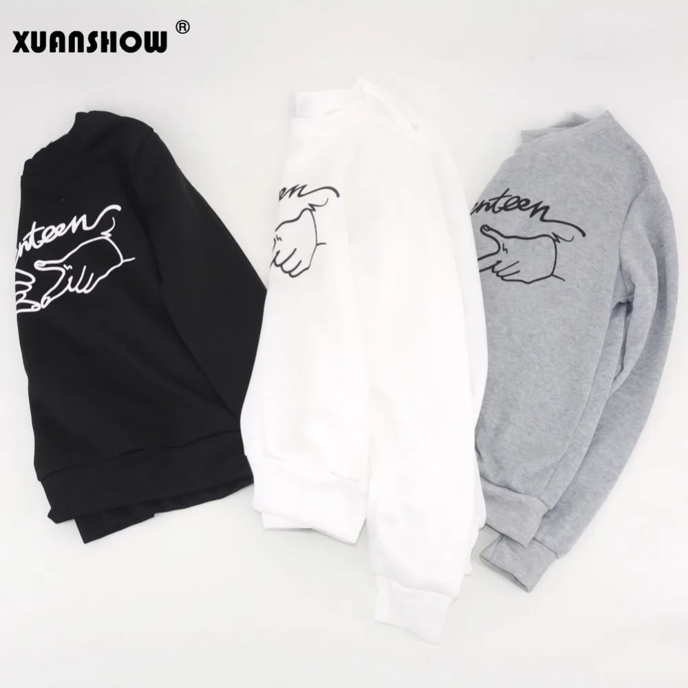 XUANSHOW 2020 Весенняя осенняя одежда унисекс Kpop Seventeen толстовка с круглым вырезом и