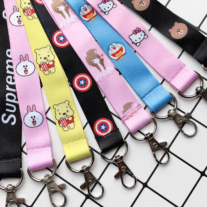 Аниме милый мультфильм шейный ремешок Ремешок для ключей ID карты ТРЕНАЖЕРНЫЙ зал
