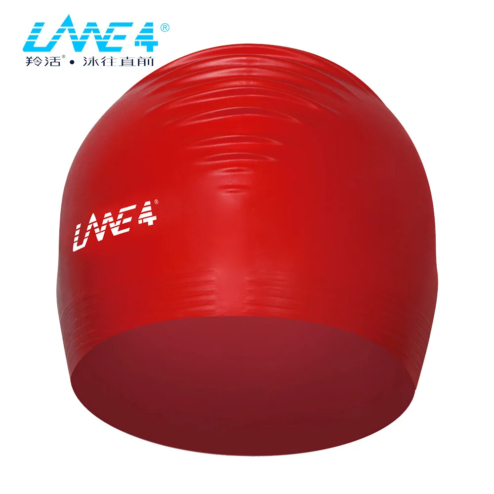 red LANE4 плавательная Шапка удобная легкая профессиональная для взрослых женщин и мужчин# AJ010 - Цвет: red