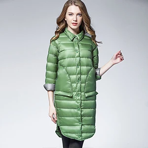color same as pictur Женский красный/розовый/хаки/черный/зеленый длинный осенне-зимний пуховик с воротником, высокое качество, парки, теплая верхняя одежда, пальто и куртки - Цвет: color same as pictur