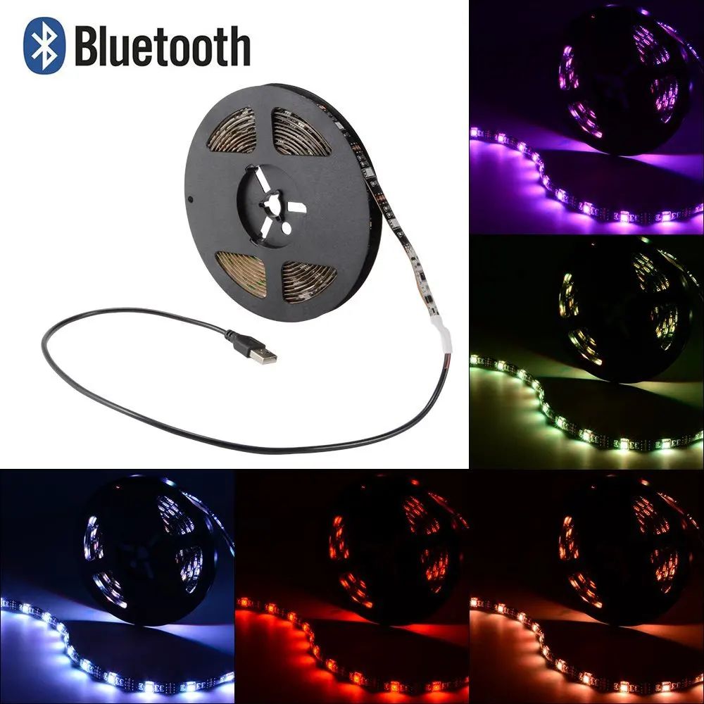 Bluetooth USB RGB 5050 Светодиодные ленты свет Smart App Управление гибкие ТВ фон полосы