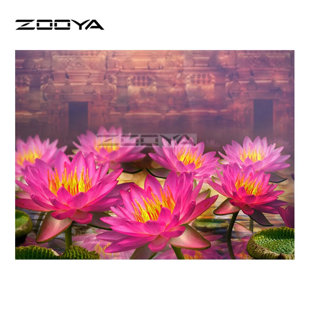 ZOOYA Алмазная вышивка DIY алмазная живопись пруд Лотос мозаичные картины Стразы