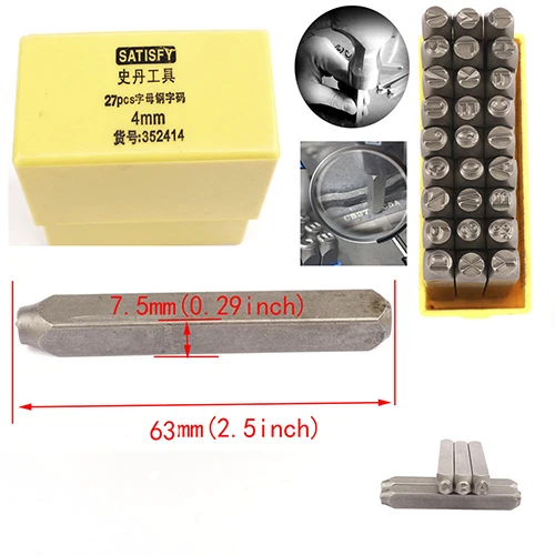 4mm 27 шт. набор букв штампов ручной работы DIY Инструменты - Тип лезвия: 4mm