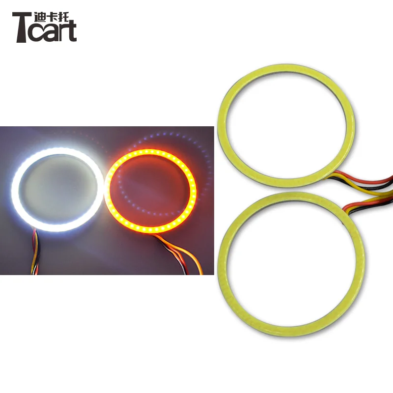 

Tcart Led Car Light Daytime Angel Eyes RGB Color Fog Lights For Bmw E53 X5 Accessories LED COB Angel Eyes 5 series Headlamps