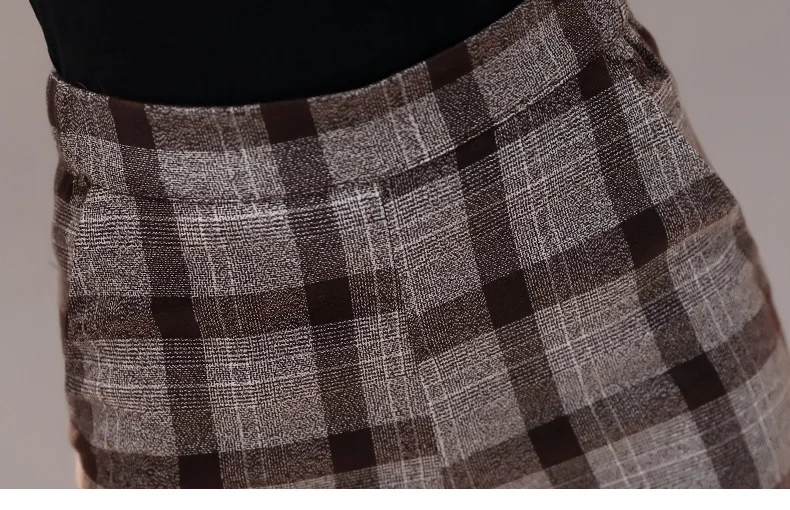 2017 Осень Новый женский двубортный клетчатый 2 шт/1 комплект маленький костюм +