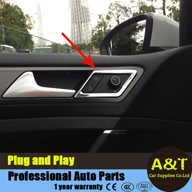 

car styling for VW Golf 7 Inner handle side decorative frame high quality ABS Interior chrome plating decoration trim 4 pcs