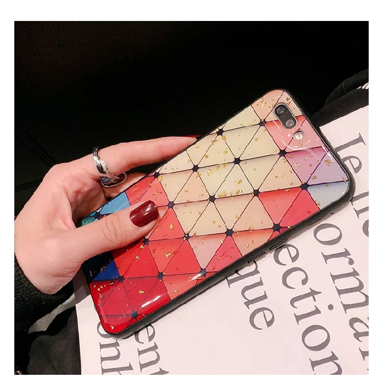 Цветной чехол для телефона с золотой фольгой iPhone XS Max XR 8 plus 7 6/6 S Plus ретро