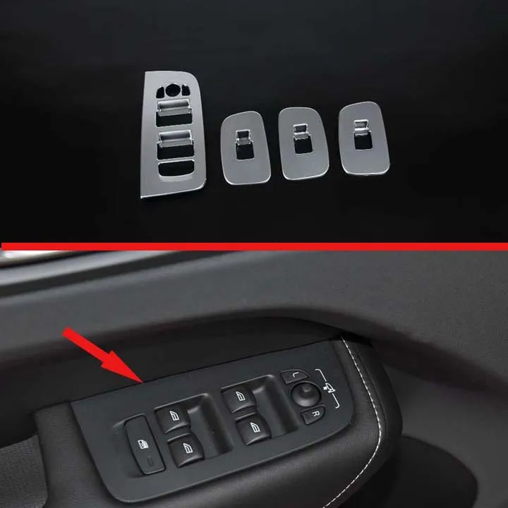 Для Volvo XC60 2018 2019 ABS хромированные дверные окна подлокотника переключатель Панель