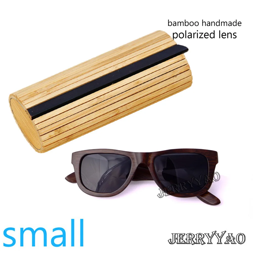 black lens with case BerWer, новинка,, мужские и женские солнцезащитные очки маленького размера, бамбуковые солнцезащитные очки, деревянная оправа, солнцезащитные очки ручной работы - Цвет линз: black lens with case