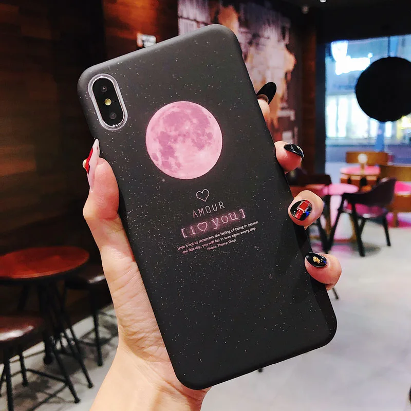 Ottwn Earth Moon Planet чехол для телефона s для iPhone 11 Pro Max 6 6S 7 8 Plus X XR XS MAX Жесткий PC парный чехол Звездный матовый чехол для телефона - Цвет: 7664