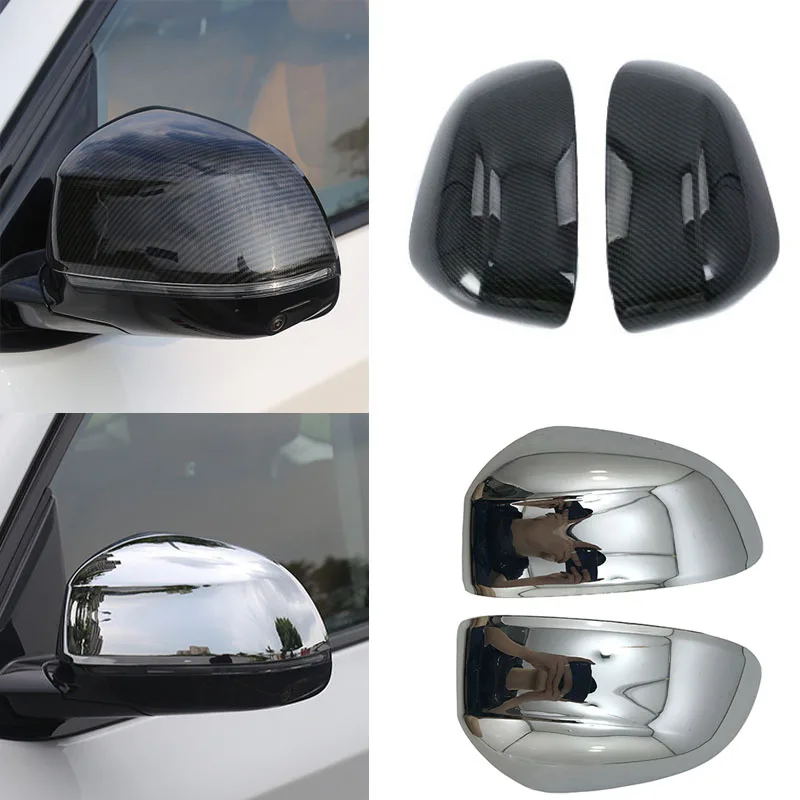 

Chrome ABS Water Transfer Printing Carbon Fibre Rearview Mirrors Cover Trim Cap Car Styling Accessories For BMW X3 G01 2017 2018