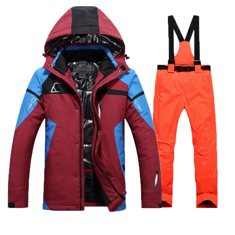 Лыжный костюм мужские водонепроницаемые теплые для сноуборда куртка + брюки