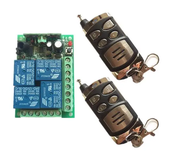DC 12V 10A 4 CH 4CH беспроводной пульт дистанционного управления 4 кнопки дистанционного управления Переключатель Syatem 315mhz 433mhz для домашнего гаража - Цвет: 2