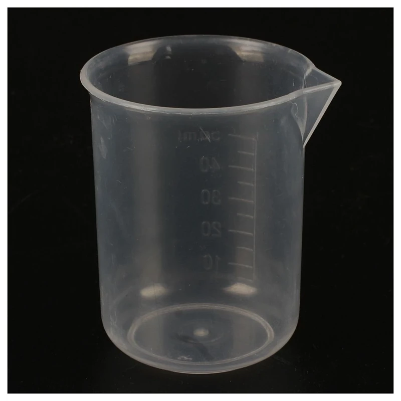 Plastic Capacity Measuring Cup Beaker Laboratory Set 50ml 10 Pcs Clear | Канцтовары для офиса и дома
