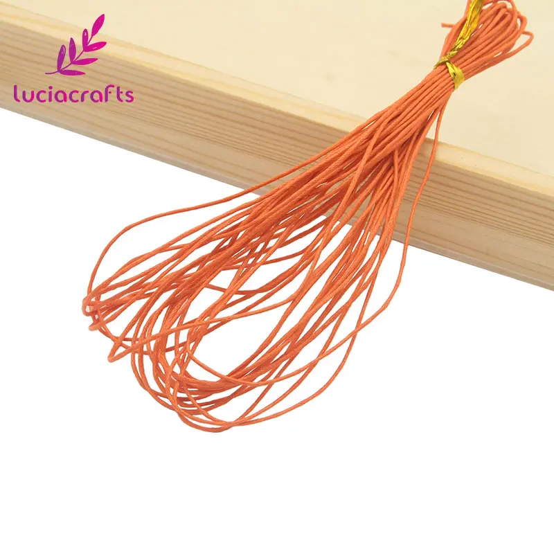 Color 4 Orange Lucia crafts 5 ярдов/партия 1 мм Вощеная хлопковая нить веревка проволока для браслетов швейная кожа ручной работы шнур материалы W0704 - Цвет: Color 4 Orange