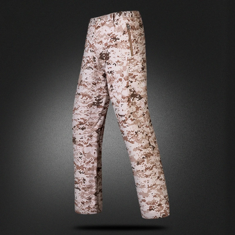 Уличные тактические мужские мягкие флисовые теплые водонепроницаемые брюки из