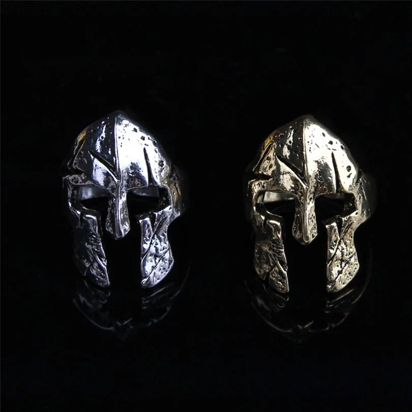 2017 Fashion Jewelry Viking Vintage Adjustable Spartan Mask Helmet Ring Kask Halka Erkekler Stainless Steel Rings For Women Men | Украшения