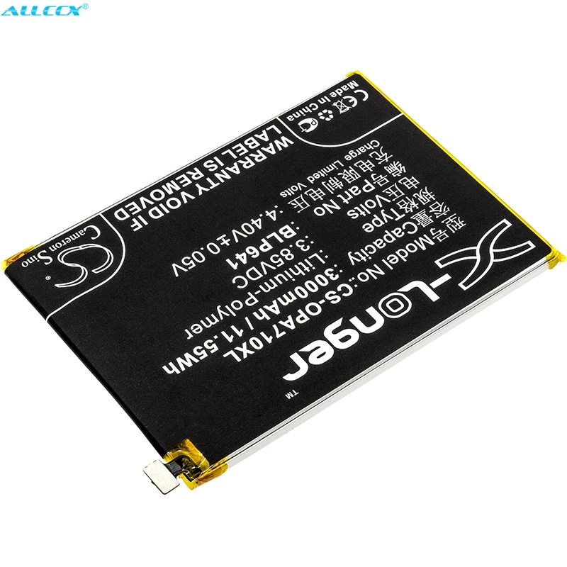 Аккумулятор Cameron Sino BLP641 3000 мАч для OPPO A71 2018 Dual SIM A71k A71V1 A71V2 A71V3 CPH1717|Аккумуляторы