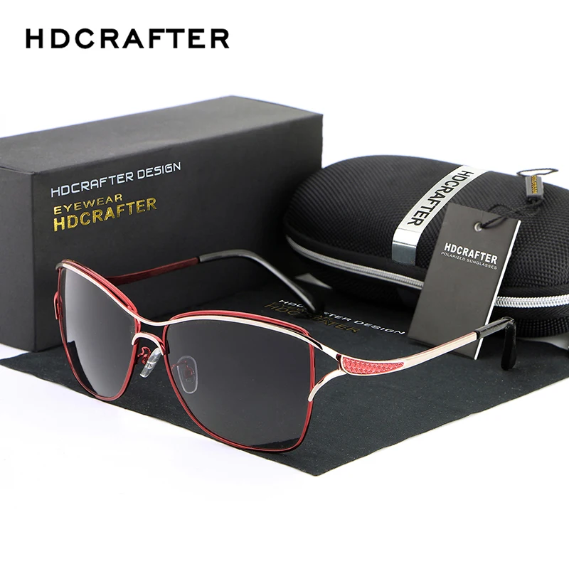 

HDCRAFTER Polarized Cat Eye Sunglasses Women Fashion Style Brand Designer Driving Sun Glasses for Women Oculos De Sol Eyewear