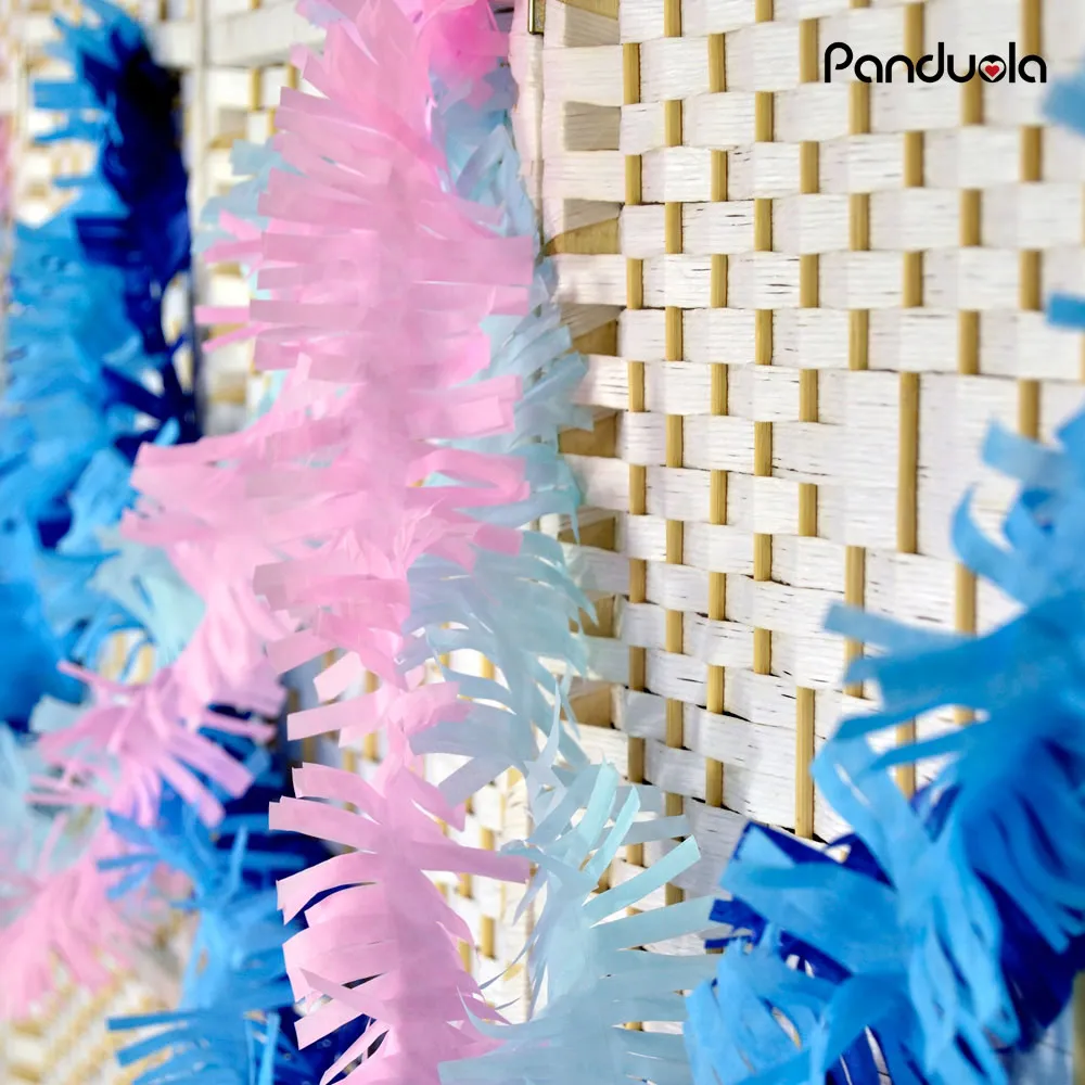 5 см * 3 м с бахромой для Babyshower Party Streamers гирлянда из папиросной бумаги Сделай Сам