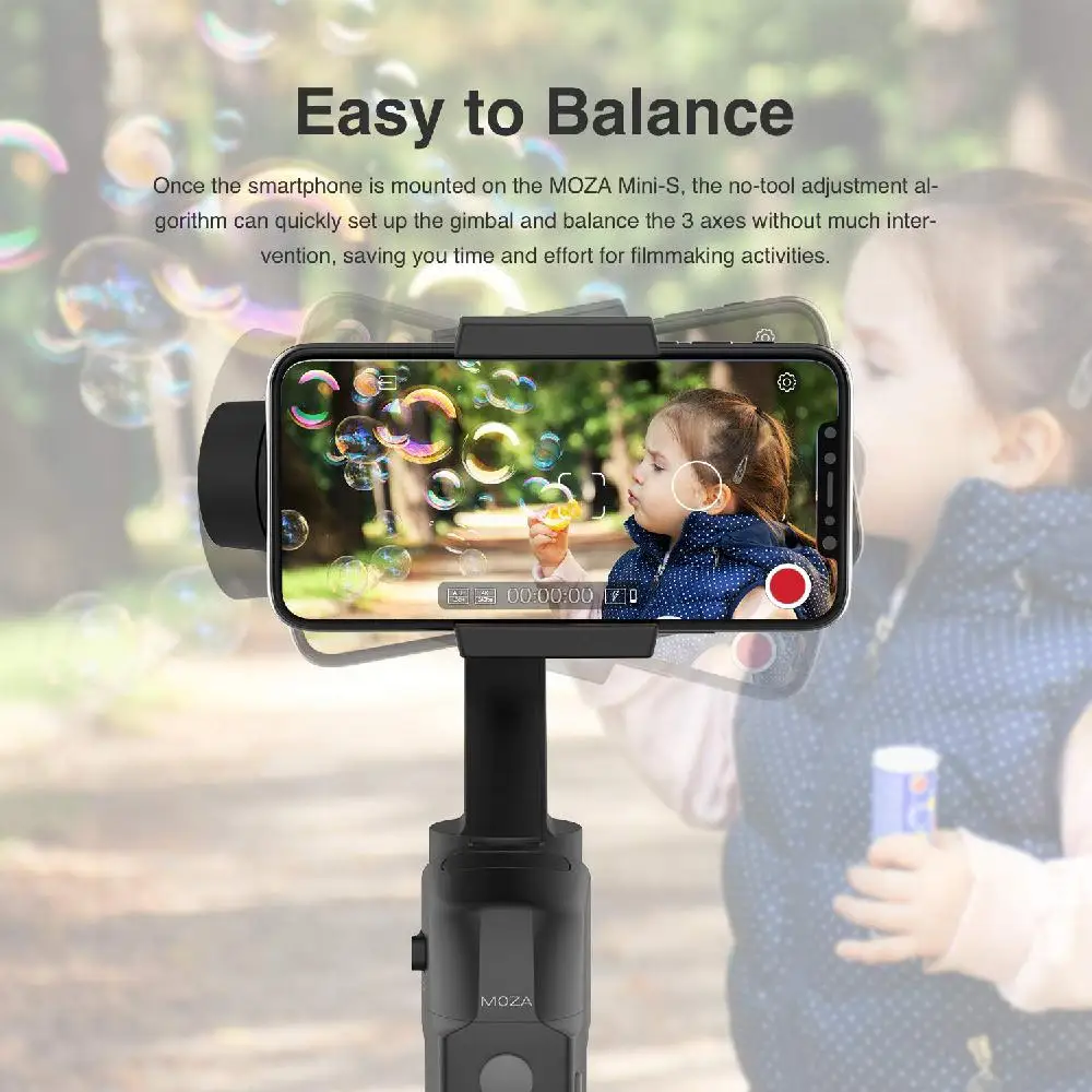 BEESCLOVER для записи движения Mini S Gimbal умной камеры MOZA 3 осевой складной стабилизатор