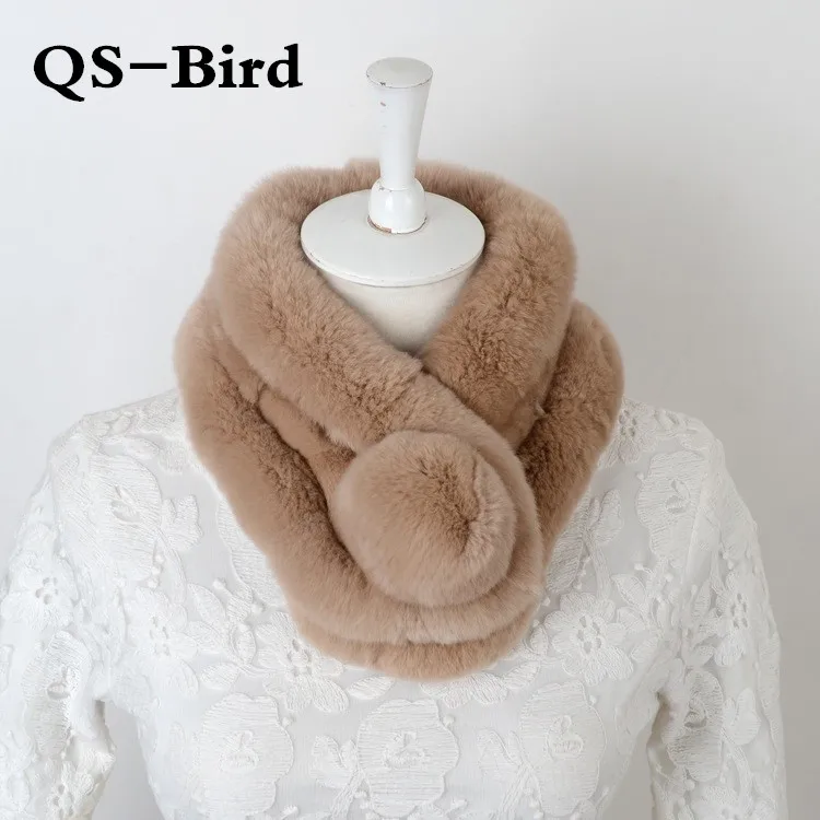 Мех животных шарф осень 2017 г. и зима натуральный мех Шарфы для женщин кроличий с