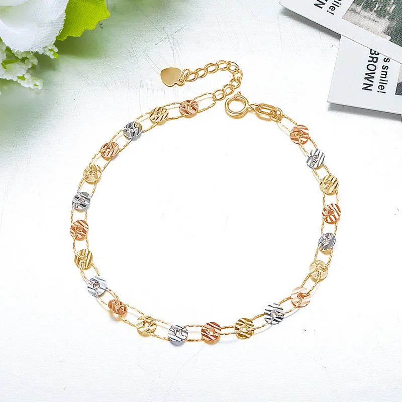 Браслет из чистого золота 18 карат настоящий золотистый браслет Австралии 750