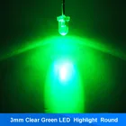 100 шт. 3 мм светодиодный ные зеленые прозрачные линзы круглые сверхярсветодиодный светодиодные 3 мм зеленсветильник светоизлучающие диодные лампы