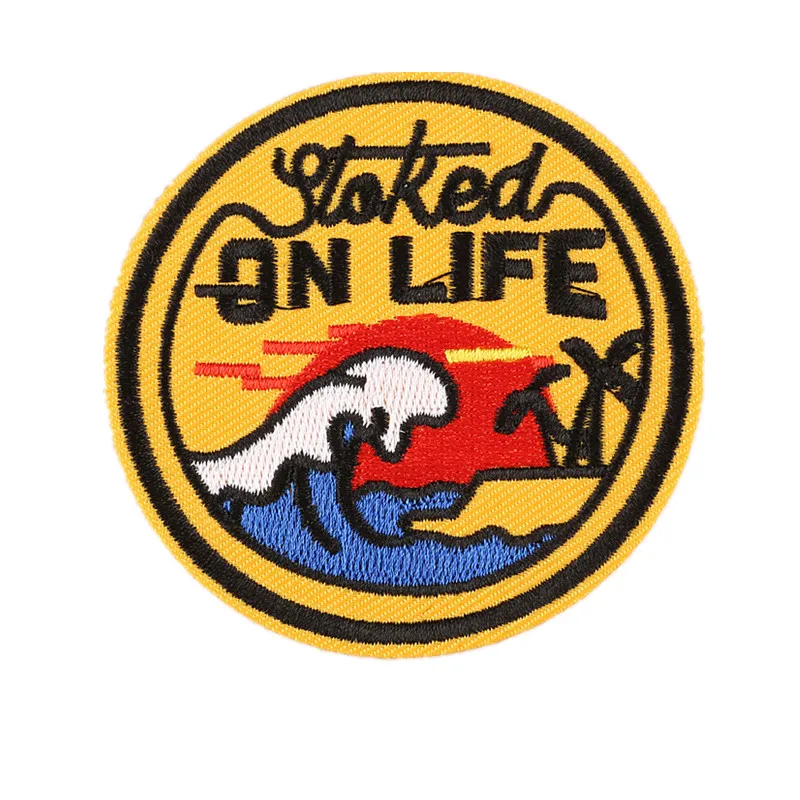 Нашивка С Вышивкой Take On Life нашивки с вышивкой морскими волнами для сумок джинсов
