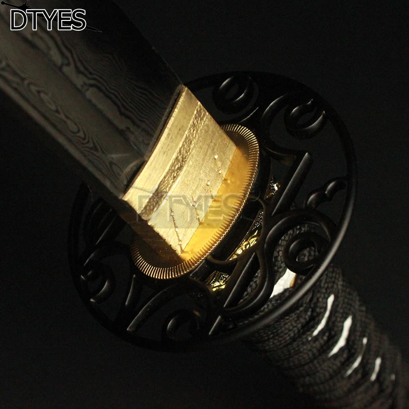 Damascus Folded Steel Clay Tempered Obvious Real Beautiful Hamon 10 Times 1024 Layers Blade Japanese Samurai Katana Sword | Дом и сад