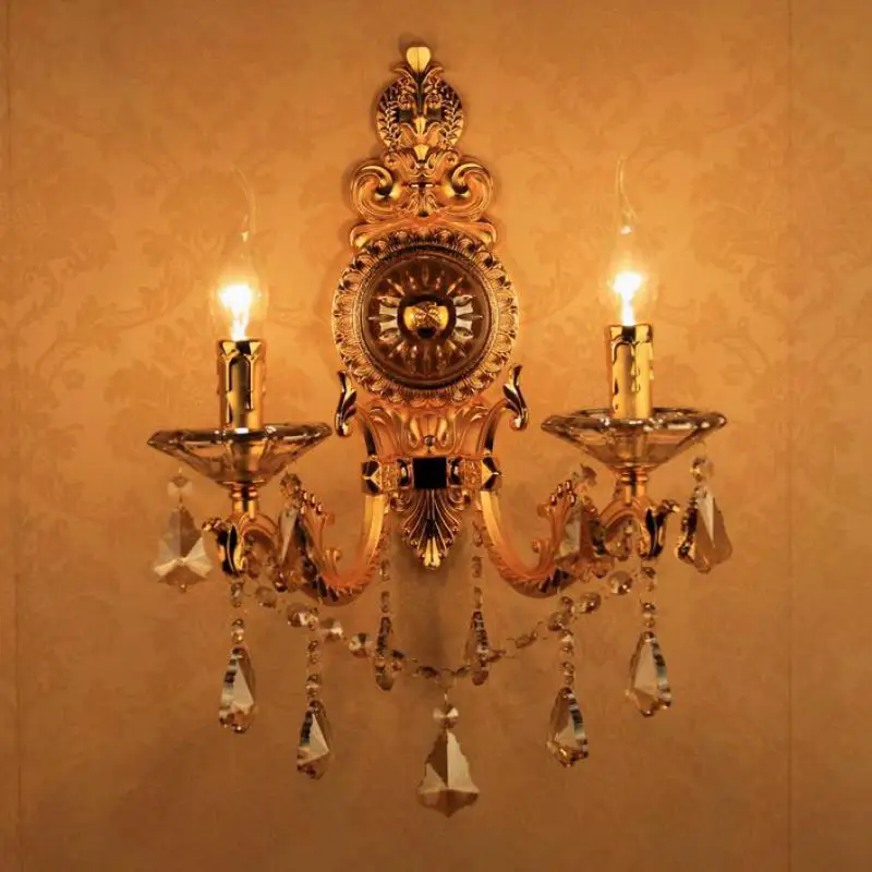 Покрытое золотом настенное бра для помещений светильник гостиничной комнаты