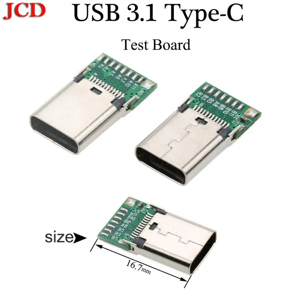 No2 JCD USB 3,1 type C разъем 24 контакта гнездо адаптер розеток для припоя провода и кабель 24 P печатная плата поддержка тестовая плата - Цвет: No2