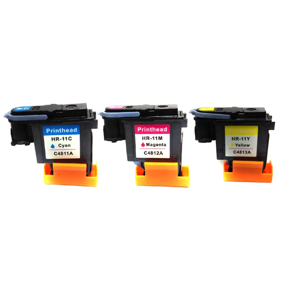 6 шт. цветная печатающая головка совместимая с hp11 C4811A C4812A C4813A cyan magenta желтый |