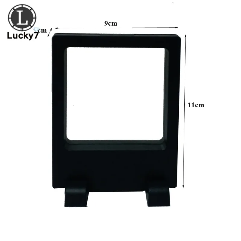 Square 9x11x2cm Черная PE пленка подвесная коробка для ювелирных изделий подвесная Коробка кольцо браслет серьги эластичная пленка прозрачная стойка для хранения ювелирных изделий - Цвет: Square 9x11x2cm